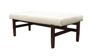 
	
		Italian, a rosewood framed stool, in the manner of Ico Parisi,
		c.1960,
		of...