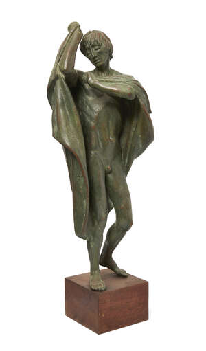 
	
		Hans Feibusch, 
		German/British 1898-1998 -  
		 
		Fallen Angel with cape and...