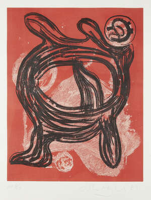 
	
		John Hoyland RA, 
		British 1934-2011- 
		 
		King, 1989; 
		 
		etching with aquatint...