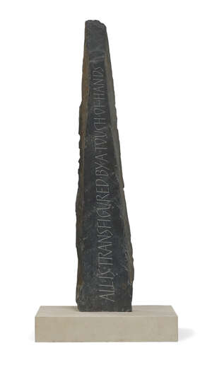 
	
		Tom Perkins, British, b.1957, 'All is Transfigured by a Touch of Hands', Welsh slate...