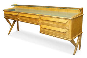 
	
		Manner of Vittorio Dassi,  
		 
		Sideboard, circa 1950, 
		Ash, glass, 
		79cm high,...