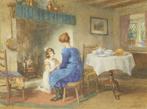 
	
		George Sheridan Knowles RI, RBA, ROI, RCA,
		British 1863-1931-
		
		'Mother;
		
		