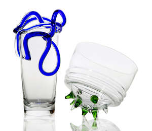 
	
		Borek Sipek (Bořek Šípek) (1949-2016), a glass Alterego No.205 vase and a glass 
