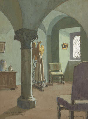 
	
		Edith Faucon, 
		French 1919-2019 - 
		 
		Abbaye Notre-Dame du Voeu, Cherbourg; 
		...