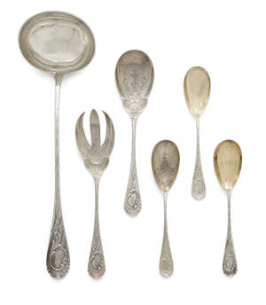 
	
		A late 19th/early 20th century German 800 silver ladle by Wilkens & Söhne, Bremen, 