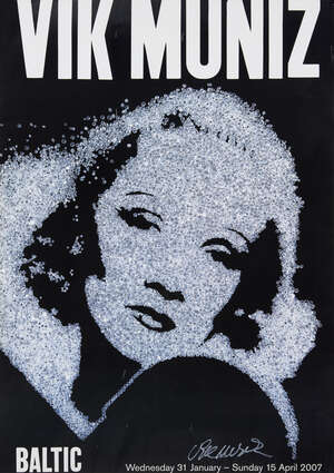
	
		Vik Muniz,
		Brazilian b. 1961-
		 
		Marlene Dietrich, 2007;
		 
		offset lithographic...