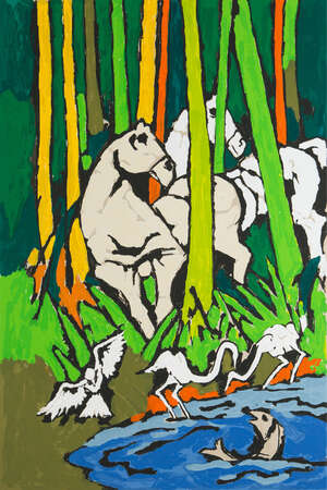 
	
		Maqbool Fida Husain (India 1913-2011), Serigraph from OPCE series, ed. 116/125
		101.6 x...