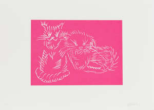 
	
		Ai Weiwei, 
		Chinese b.1957- 
		 
		Cats (Pink Edition), 2022; 
		 
		screenprint in...