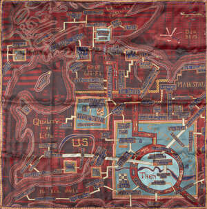 
	
		Grayson Perry CBE RA, 
		British b.1960- 
		 
		Red Carpet Scarf, 2017; 
		hand rolled...