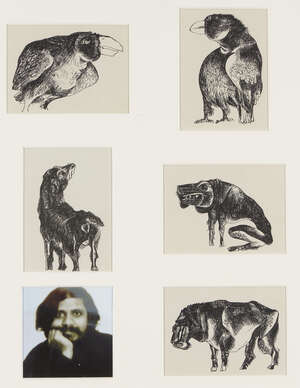 
	
		(CA) K. Laxma Goud (Indian, b. 1940), Untitled (Set of Five Drawings), Pen and ink on...