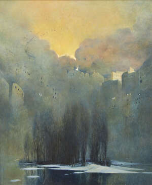 
	
		Zdzislaw Beksinski,
		Polish 1929-2005-
		 
		Untitled, 1980;
		 
		oil on board, signed...