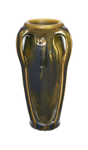
	
		An Art Nouveau heavy stoneware vase/umbrella stand, possibly Belgian, in the manner of...