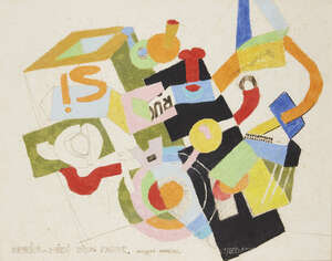 
	
		Jacques Gabriel,
		Haitian 1934-1988-
		'Apres-midi D'un Fauve';
		mixed media on...