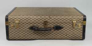 
	
		A Goyard suitcase, 20th century, with internal label for Goyard Paris 233 Rue Saint...
