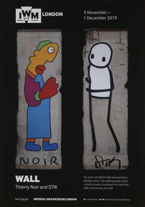 
	
		Thierry Noir and Stik, 
		French b.1958 and British b.1979- 
		 
		Wall, 2019; 
		 
		