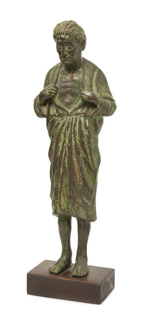 
	
		Hans Feibusch, 
		German/British 1898-1998 - 
		 
		Old Man;
		 
		bronze resin,...