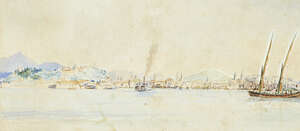 
	
		French School(?), 
		 
		circa 1860- 
		 
		Rio de Janeiro from the harbour;...