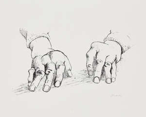 
	
		Henry Moore OM CH FBA, 
		British 1898-1986-
		 
		Hands of Dorothy Crowfoot Hodgkin I...