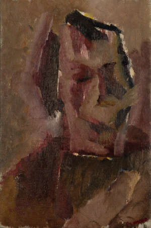 
	
		Miles Peter Richmond, 
		British 1922-2008 - 
		Face of Susannah, 1950; 
		oil on canvas,...