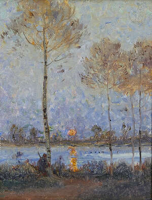 
	
		Claude Emile Schuffenecker, 
		French 1851-1934- 
		 
		Coucher de soleil sur la...