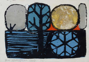
	
		Ben Nicholson OM,
		British 18941982-
		 
		Tree, 1943;
		 
		linocut in colours,...