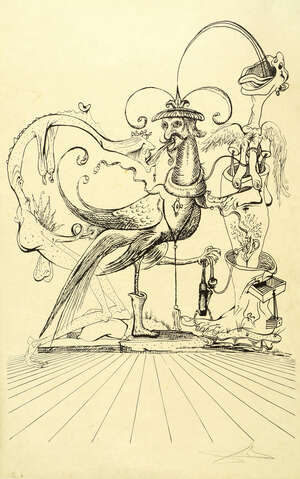 
	
		Salvador Dali, Spanish 1904-1989- Les Songes drolatiques de Pantagruel, 1973; lithograph on...