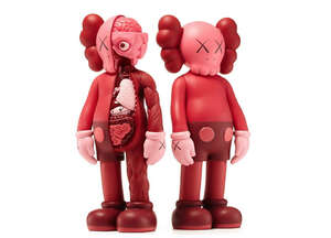 
	
		KAWS,
		American b.1974-
		 
		Blush Companions (mono & flayed), 2016;
		 
		two painted...