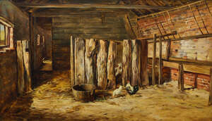 
	
		Attributed to William Luker Snr., British 1828-1905- "Blincoo Farm"; oil on board,...