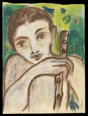 Kishore Chatterjee, (Indian 1938-2011)Untitled;
pastel on paper, signed and dated lower right,
28...