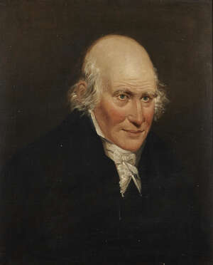 
	
		British School, 
		early 19th century- 
		 
		Portrait of an elderly man,...