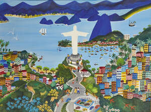 
	
		Lia Mittarakis, 
		Brazilian 1934 - 1998-
		 
		'Paqueta' 1982; 
		 
		oil on canvas,...