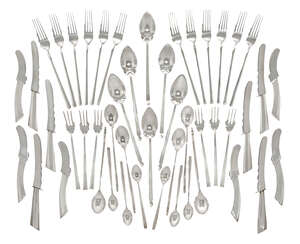 
	
		Borek Sipek (Bořek Šípek) (1949-2016) for Driade Follies Series, a set of silver plated...