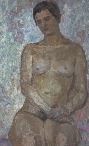 
	
		Noe Nesterovich Gedenidze, 
		
		Russian 1914-2002- 
		 
		The Nude, 1973; 
		 
		oil...