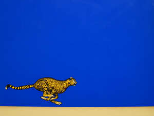 
	
		Dieter Asmus, German b.1939- Leopard; screenprint in colours, signed, numbered X/XXV and...