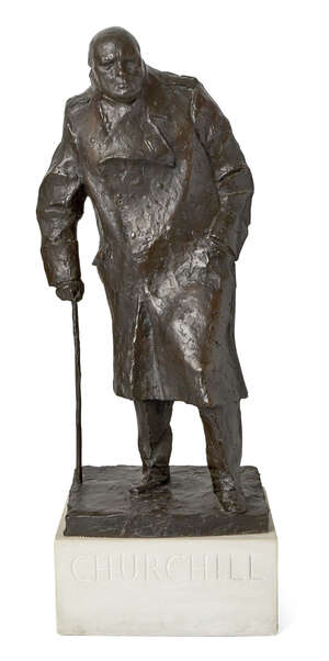 
	
		Ivor Roberts-Jones RA, 
		British 1916-1966 - 
		 
		Sir Winston Churchill, maquette...