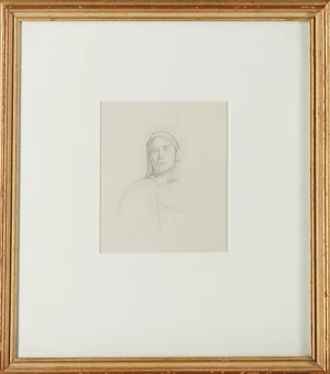 Henri Edmond Cross,&nbsp;French 1856-1910-&nbsp;
Portrait of a Woman;&nbsp;
pencil on paper, bears studio...