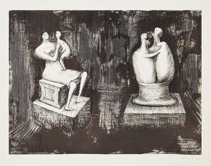 
	
		Henry Moore OM CH FBA, 
		British 1898-1986-
		 
		Sculptures Dark Interior [Cramer...