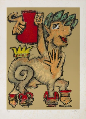 Roberto Matta, Chilean 1911-2002, Re-Regina,lithograph in colours on wove, signed and numbered 95/99 in pencil,  sheet: 84 x 62 cm, (unframed) Provenanc