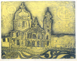 
	
		Bartolomeu dos Santos, 
		Portuguese 1931-2008-
		Baroque Church; 
		etching with...