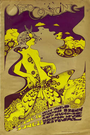 
	
		UFO Coming (1967), a poster; together with three posters, to include , The Crazy World of...