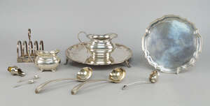 
	
		A silver salver, Birmingham 1977, J B Chatterley & Sons Ltd, with pie-crust border,...