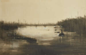 
	
		Anthony Robert Klitz,
		British/Irish 1917-2000-
		 
		River Scene;
		 
		oil on...