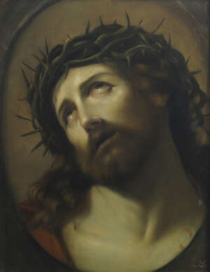 
	
		After Guido Reni, 
		Italian 1575-1642, mid 19th century- 
		 
		Head of Christ...