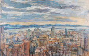
	
		Anne Harcourt, 
		Scottish 1917-1985 - 
		 
		Montreal, c.1970; 
		 
		oil on canvas,...