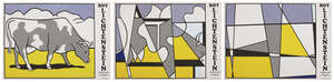 
	
		After Roy Lichtenstein,
		American 1923-1997-
		 
		Cow Going Abstract, 1982;
		 
		