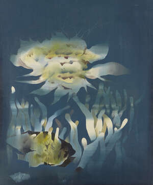 
	
		Bimal Dasgupta (Indian, 1917 - 1995), Untitled, Oil and pencil on canvas, Signed and...
