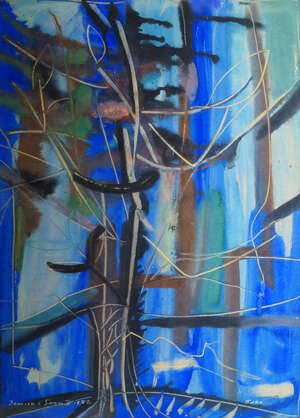 
	
		Derrick Sayer, 
		British 1917-1992- 
		 
		Tree; 
		 
		watercolour, gouache and...