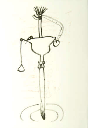 
	
		After Pablo Picasso, Spanish 1881-1973- Untitled; offset Lithograph in black and red on...