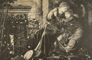 
	
		After Sir Edward Coley Burne-Jones, 
		British 1833-1898- 
		 
		Love Among the...