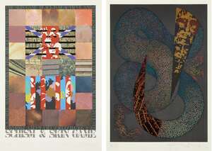 
	
		Tom Phillips CBE RA,  
		British b.1937-
		 
		Schism & Skin Game;
		 
		screenprint...